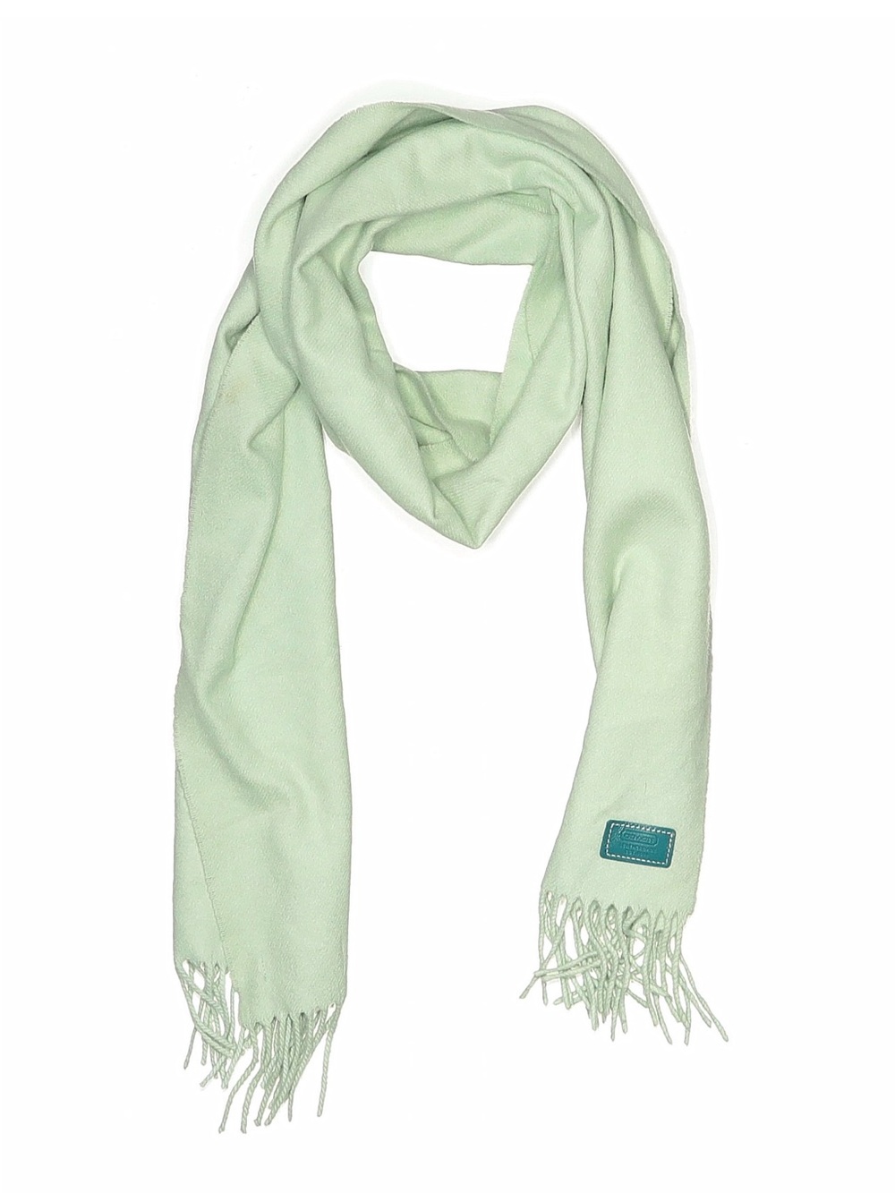 Light Green Women's Scarf - Branded Soft Fringe Wrap